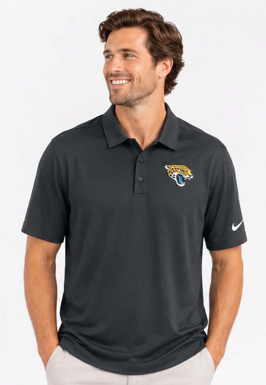Nike Jacksonville Jaguars Dri-FIT Performance Polo Black Medium NWT